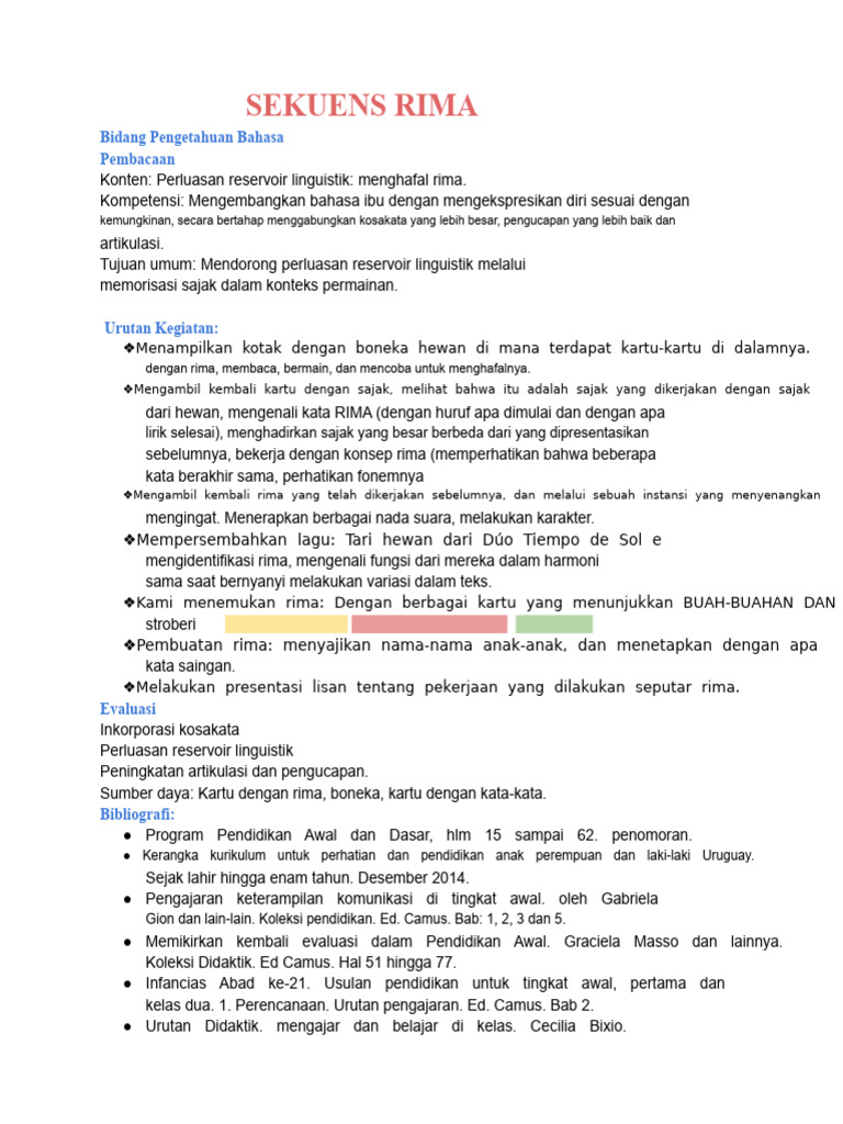 Memperluas Kosakata Melalui Rima | PDF