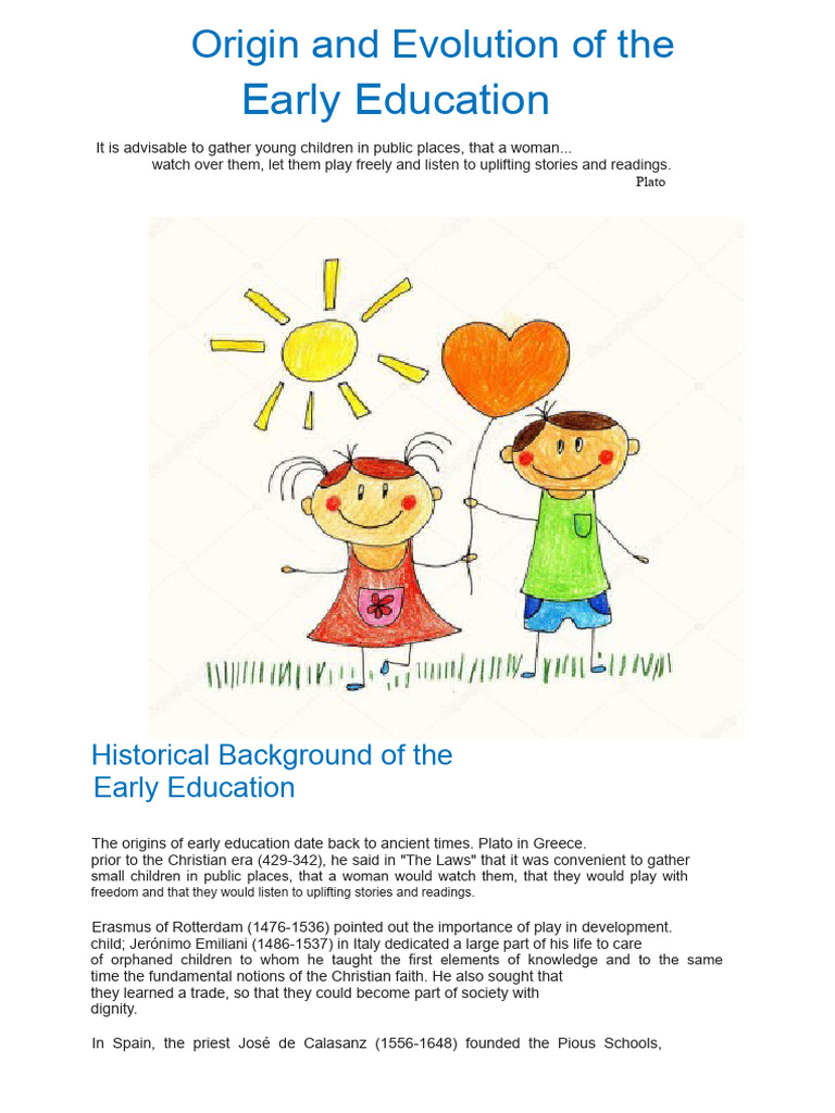 History of Early Childhood Education | PDF | Perception | Montessori ...