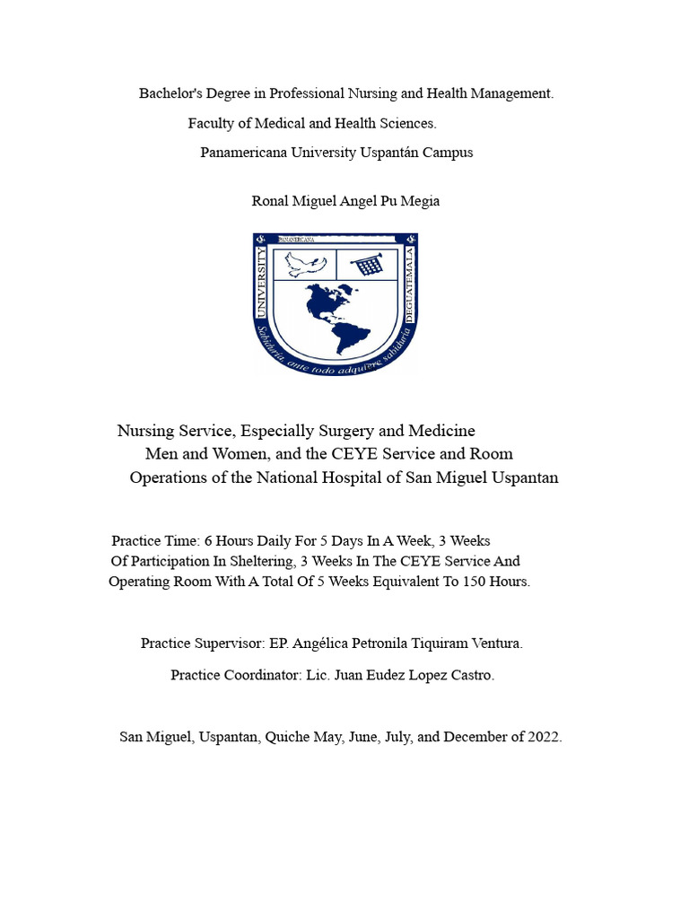 Final Report of Medical-Surgical Practice | PDF | Knowledge | Science