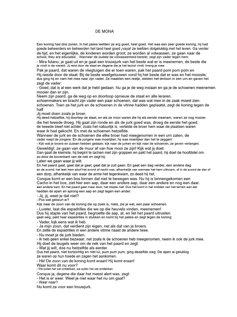 Verhaal Van de Aap | PDF