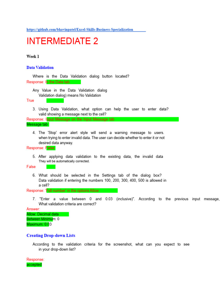 Excel Data Validation Techniques Guide | PDF | Net Present Value ...