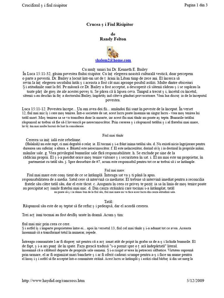 Crucea Și Fiul Risipitor | PDF