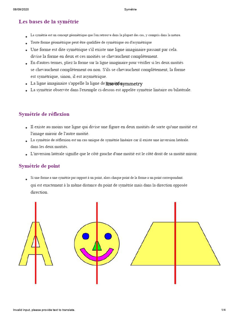 Comprendre la symétrie en géométrie | PDF | Rotation | Symétrie