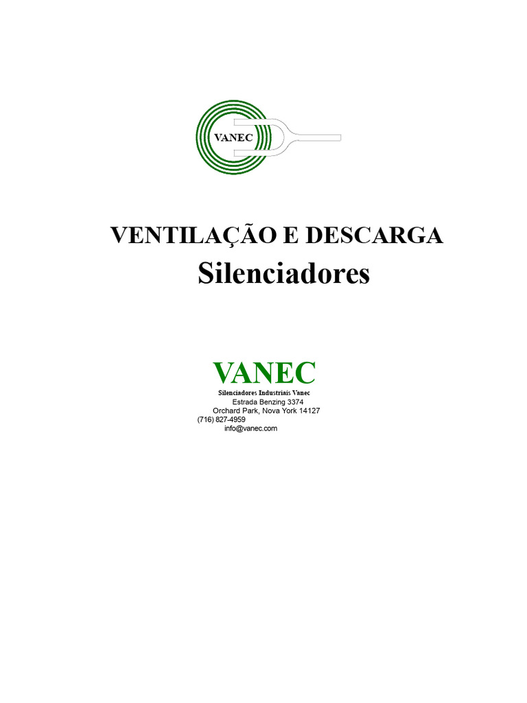 Silenciadores Industriais Vanec: Guia Completo | PDF | Válvula | Motor ...