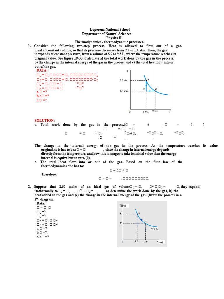 Thermodynamics: Ideal Gas Processes | PDF | Gases | Heat