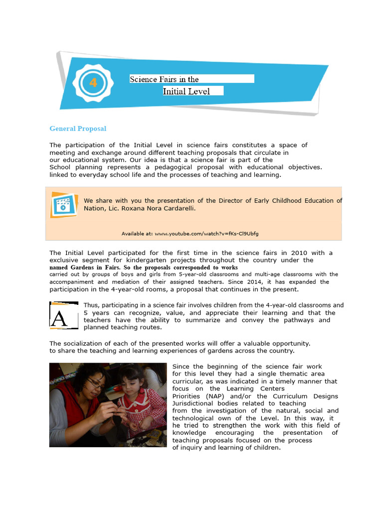 Science Fairs in Early Childhood Education | PDF | Knowledge | Teachers