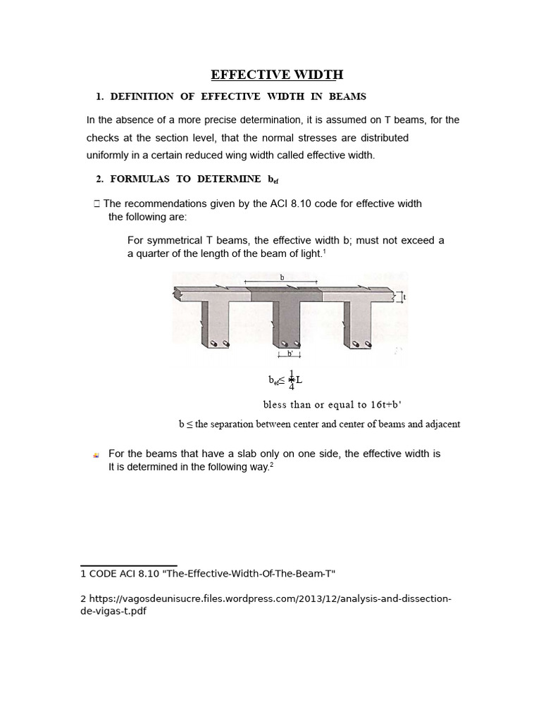 Effective Width in Beam Design | PDF | Beam (Structure) | Solid Mechanics