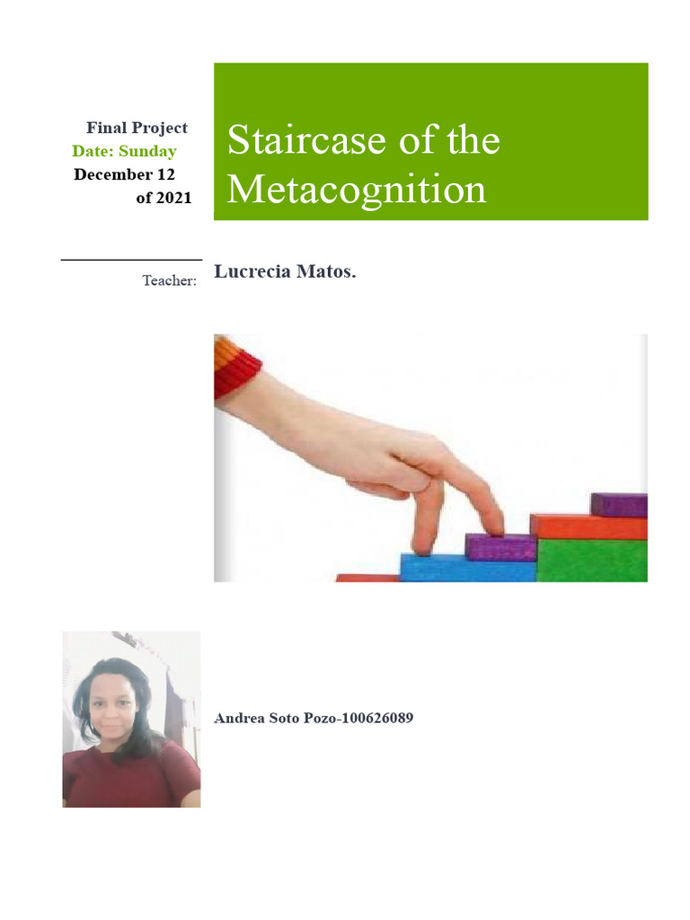 Andrea Soto Pozo-100626089-Metacognition Scale 1 | PDF | Science ...