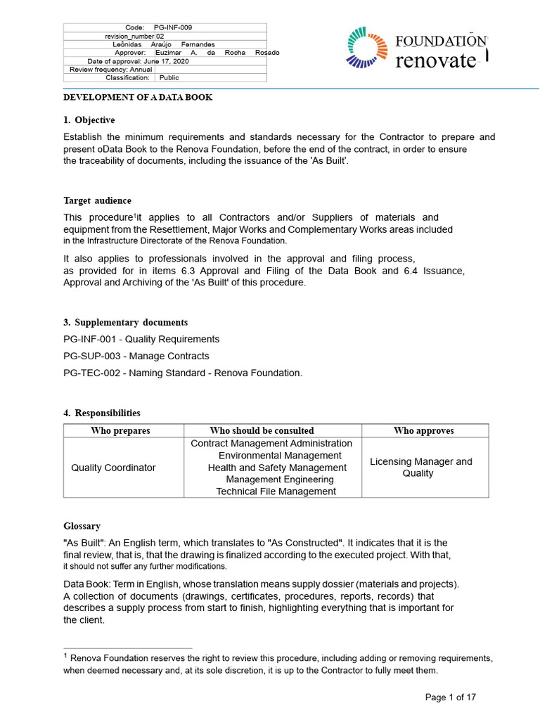 PG-INF-009 - Preparation of Data Book | PDF | Nondestructive Testing ...