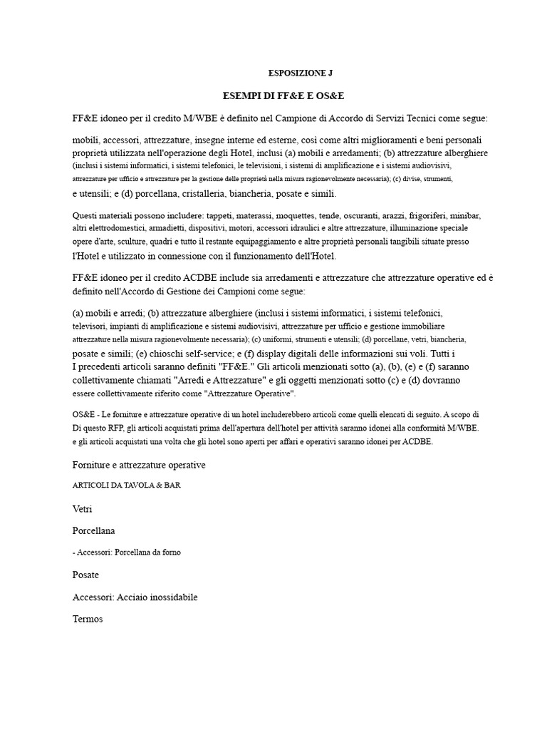 Esibizione J Esempi FFE - OSE | PDF