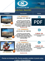 Listado de Precios Marzo 2012 - Soneview