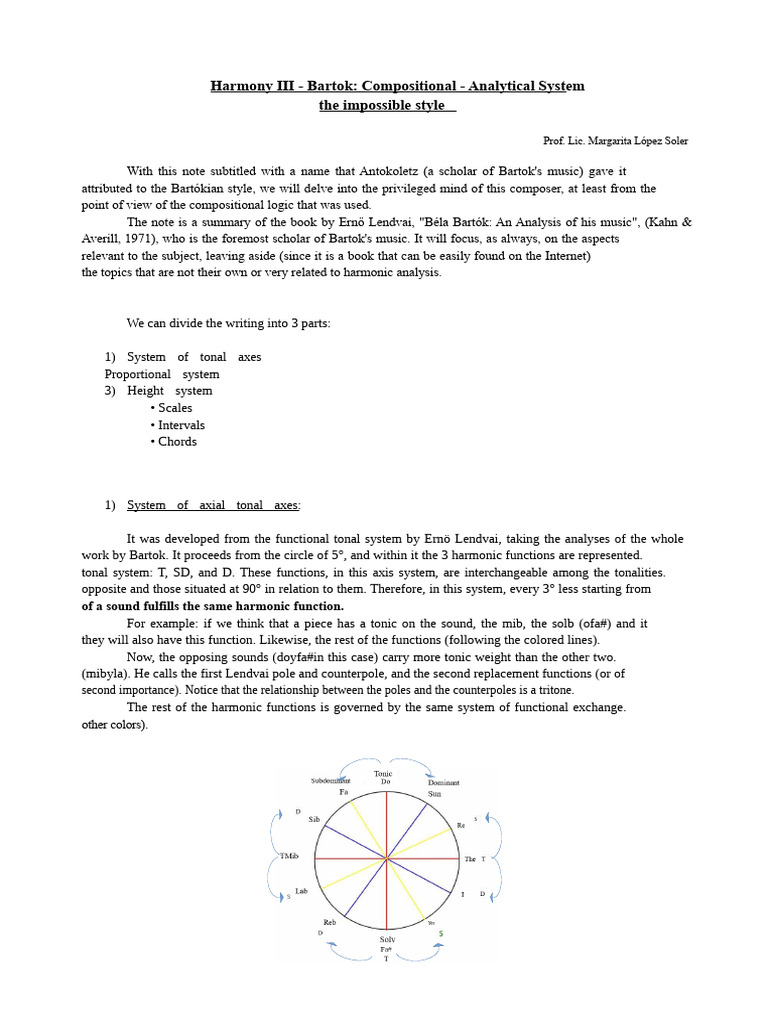 12 - Bartok - (Compositional System) PDF | PDF | Musical Techniques ...