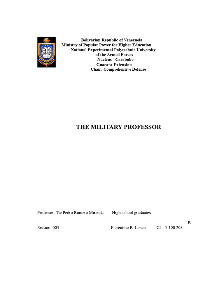 Military Pedagogy for Instructors | PDF | Teachers | Pedagogy