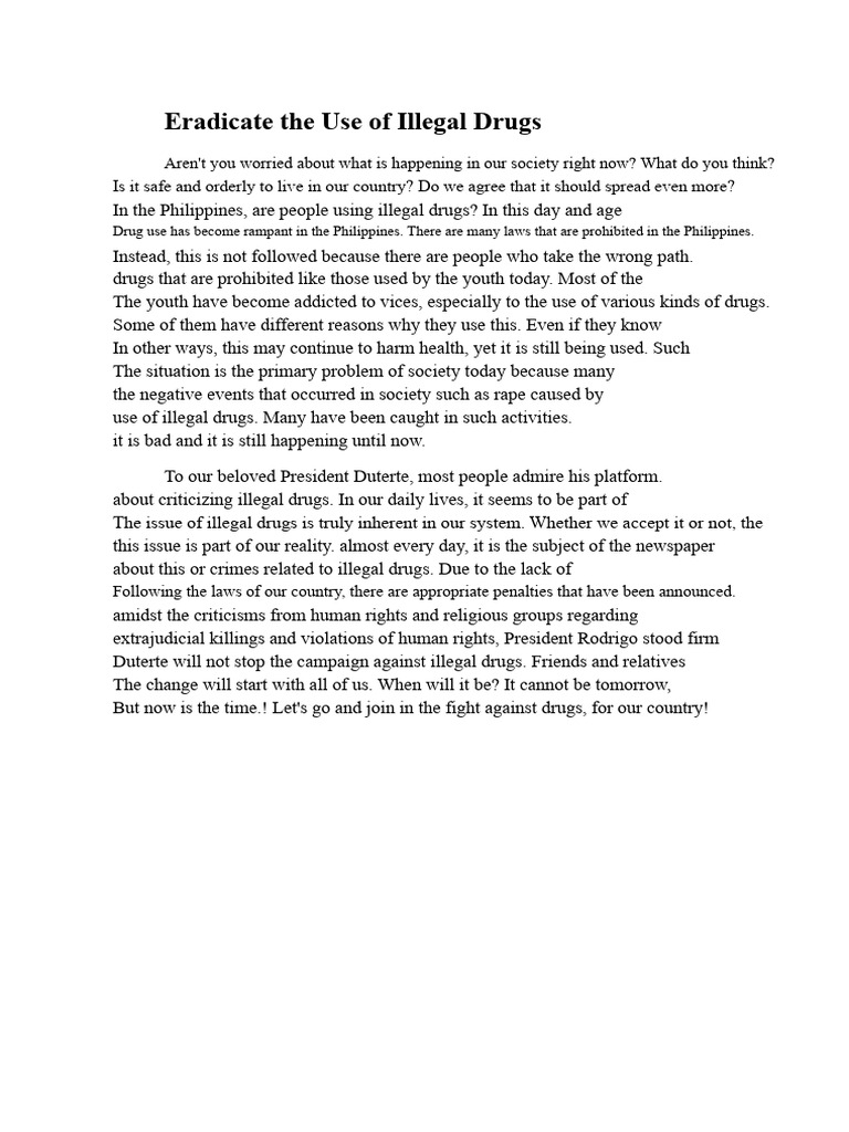 Drug Speech | PDF