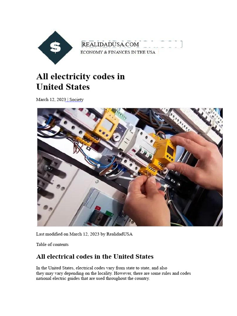 US Electrical Wiring Standards Overview | PDF | Electrical Wiring ...