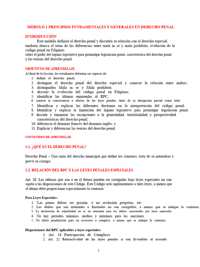 Fundamentos del Derecho Penal en Filipinas | PDF | Crímenes | Crimen y ...