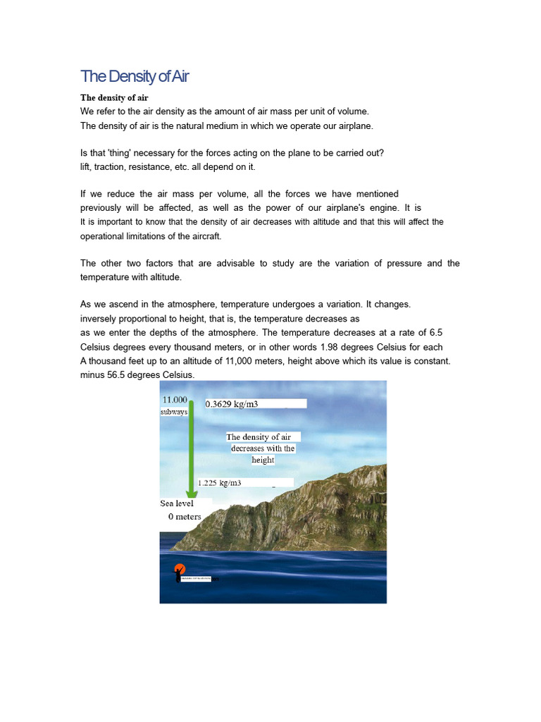 Air Density and Its Calculation | PDF | Atmosphere Of Earth | Gases