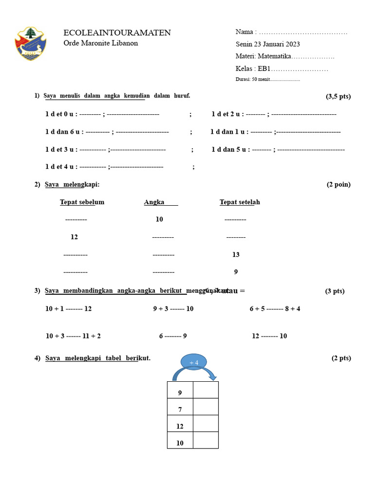 EB1 Ujian 1 | PDF