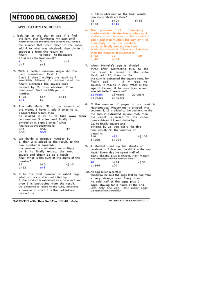 Crab Diamond Method | PDF