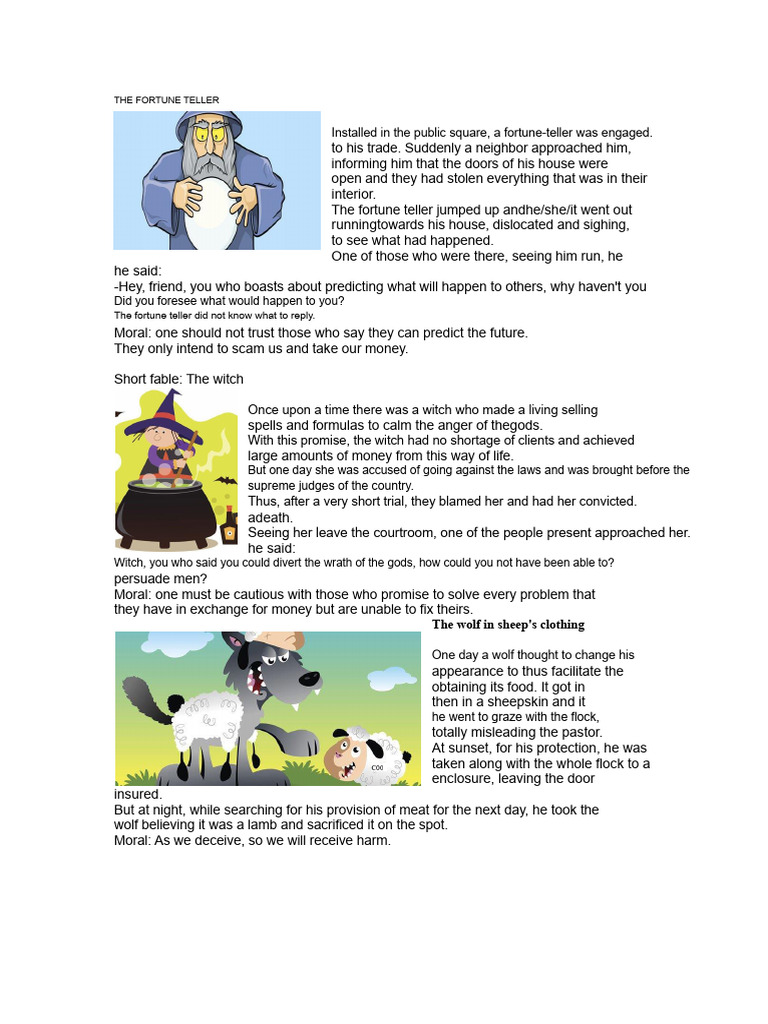 Lessons from Classic Fables | PDF | Sheep