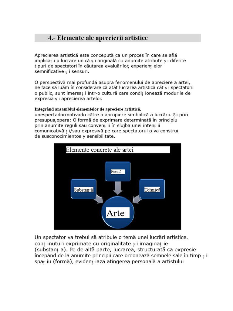 Elementele Aprecierei Artistice | PDF
