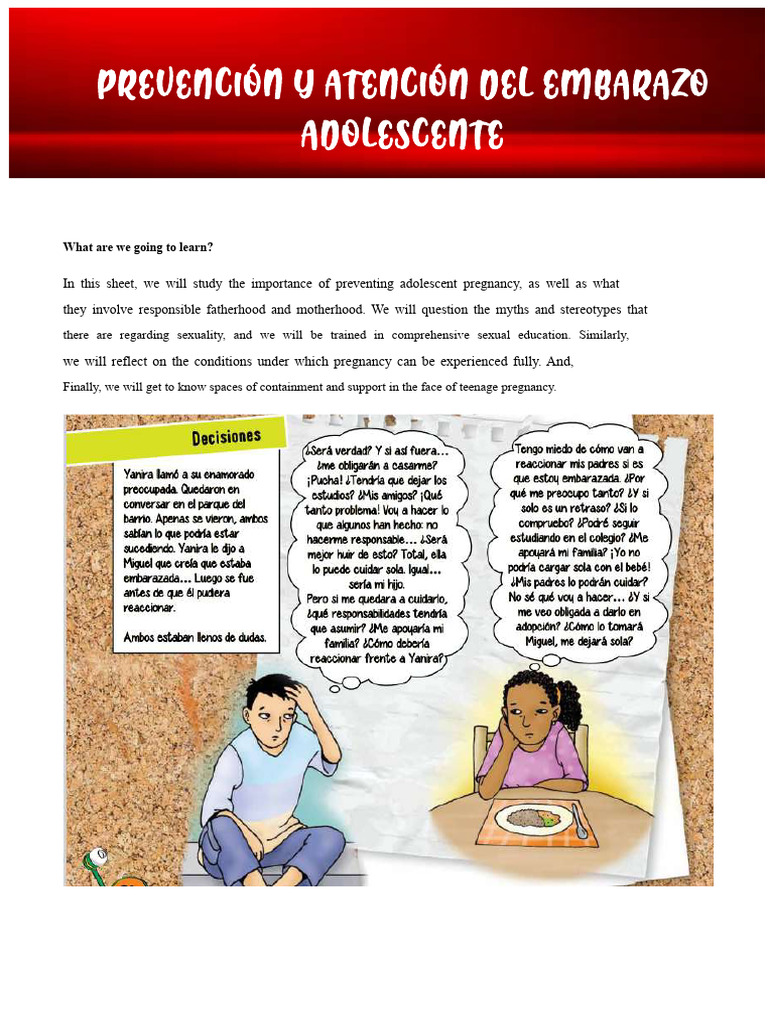 Prevention and Care of Adolescent Pregnancy 4TH Year | PDF