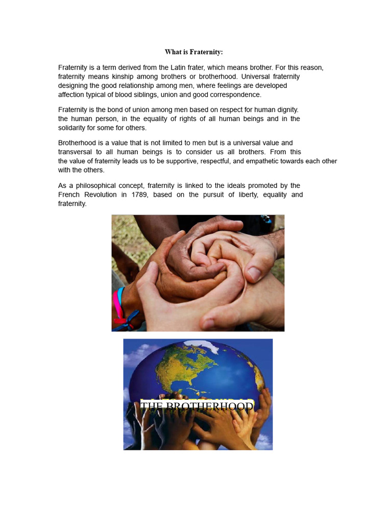 What Is Fraternity | PDF
