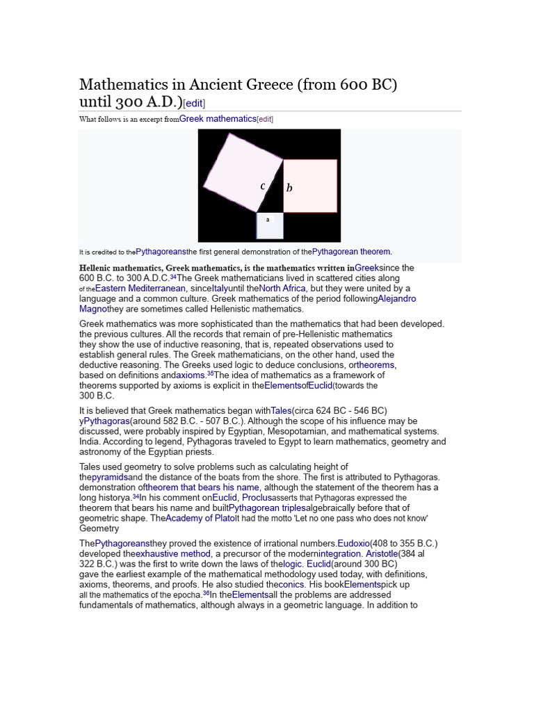 Ancient Greek Mathematics Overview | PDF | Mathematics | Geometry