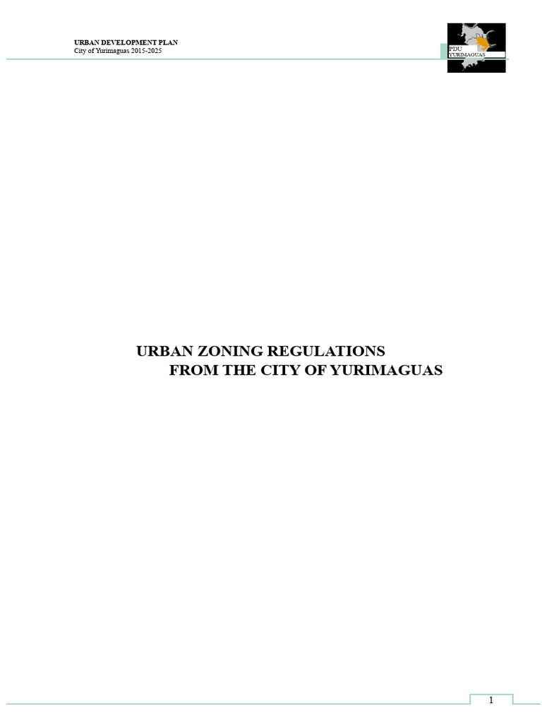 Curated visual reference: Visual Reference: Urban Zoning Regulations From The City Of Yurimaguas Pdf
