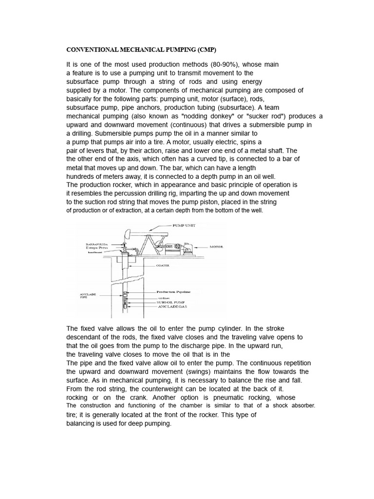 Overview of Conventional Mechanical Pumping | PDF | Pump | Pipe (Fluid ...