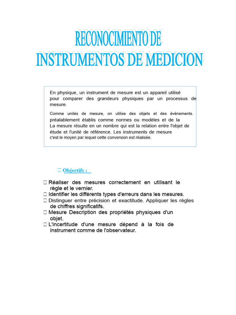 Instruments de mesure en physique | PDF | Instrumentation | Électricité