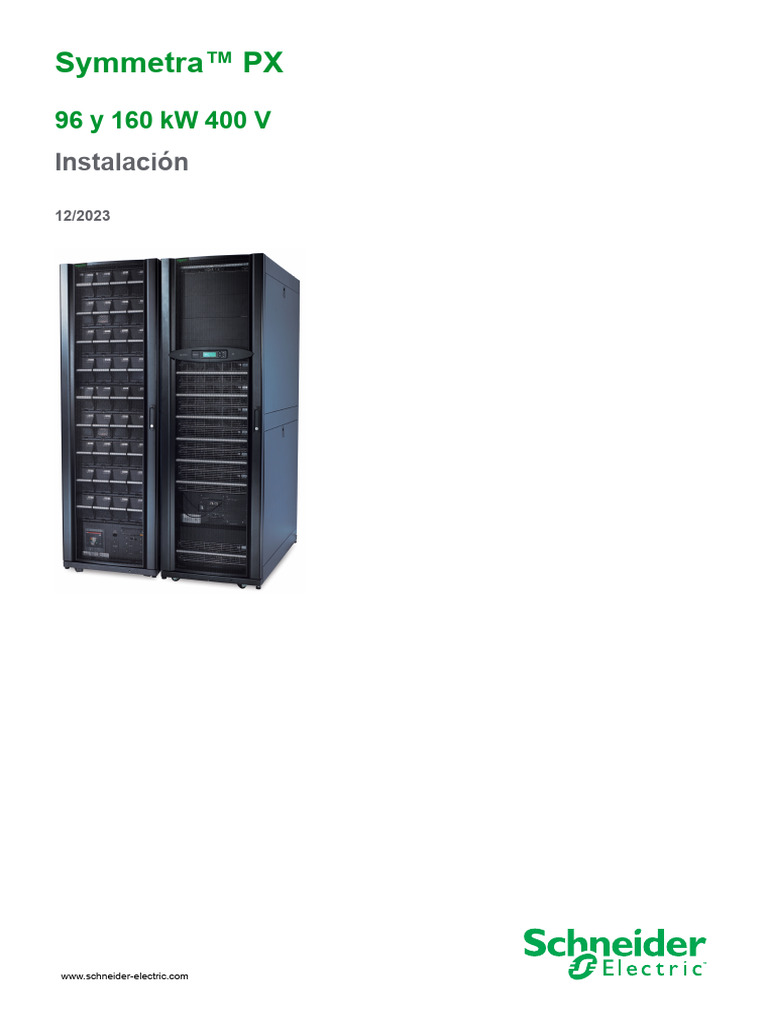Instalación Symmetra™PX 96/160 kW 400 V | PDF | Ingenieria Eléctrica ...