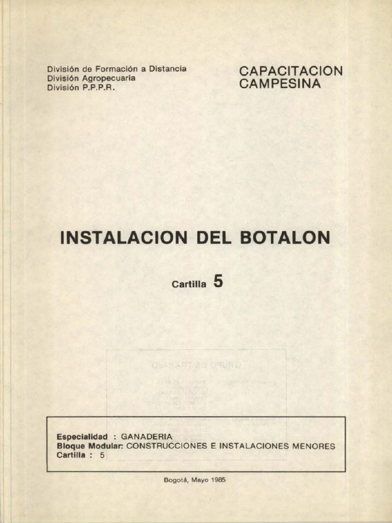 Instalación y Uso del Botalón en Ganadería | PDF | Madera