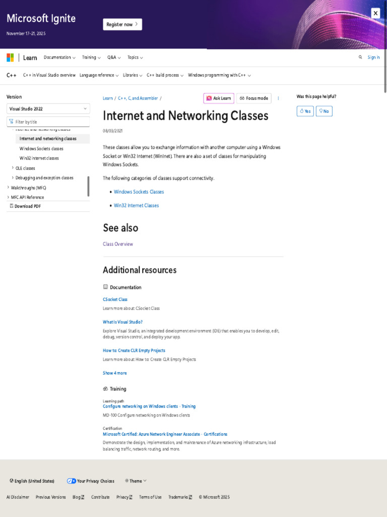 Internet and Networking Classes in C++ | PDF | Software Engineering ...