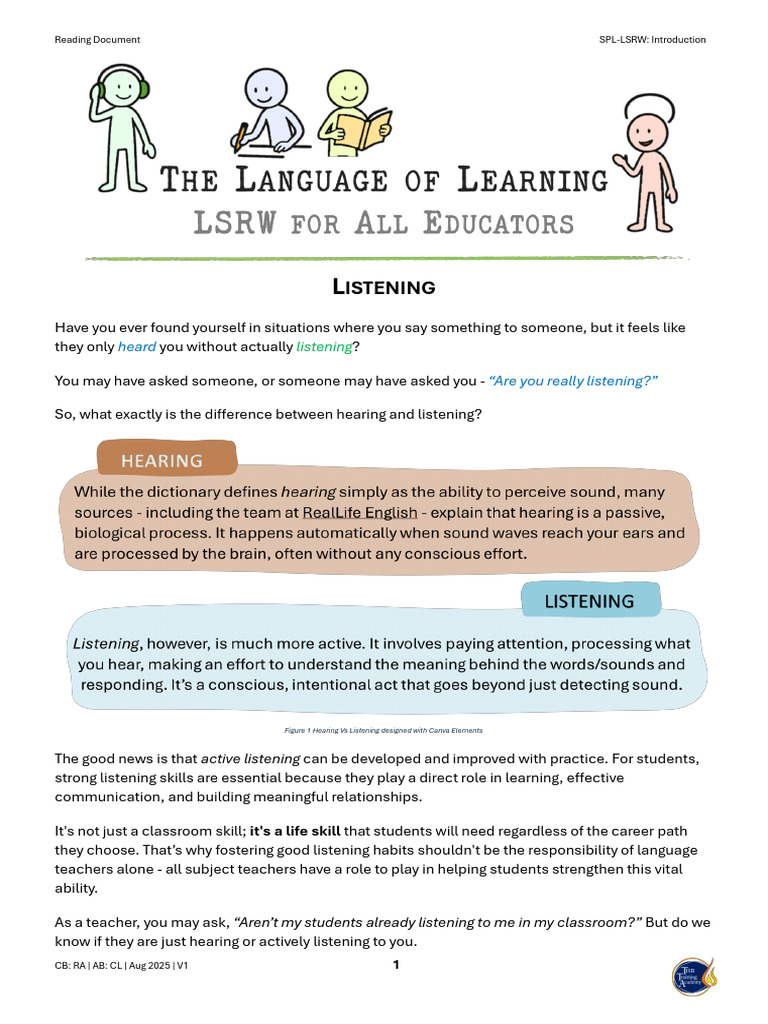 Enhancing Active Listening Skills | PDF | Cognitive Science | Education ...