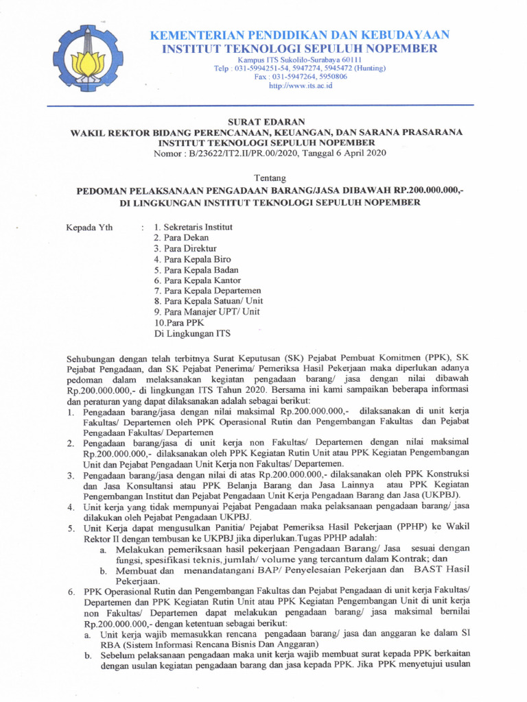 Pedoman Pengadaan Barang Dan Jasa | PDF