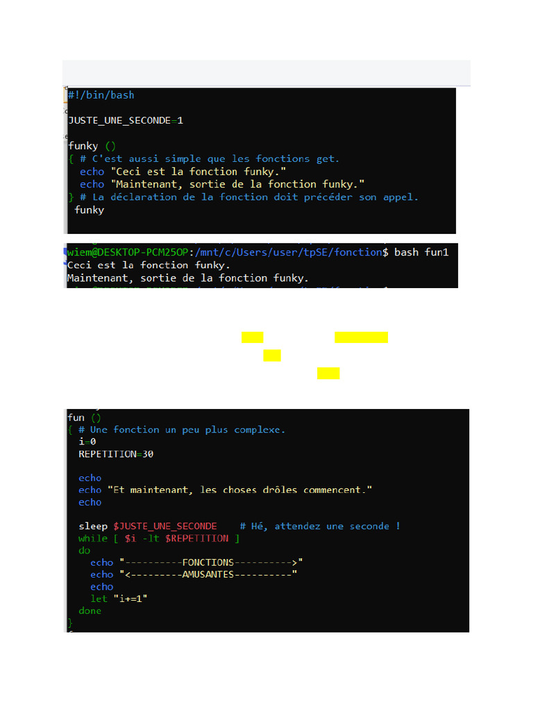 Introduction aux fonctions Bash simples | PDF | Structure de contrôle ...