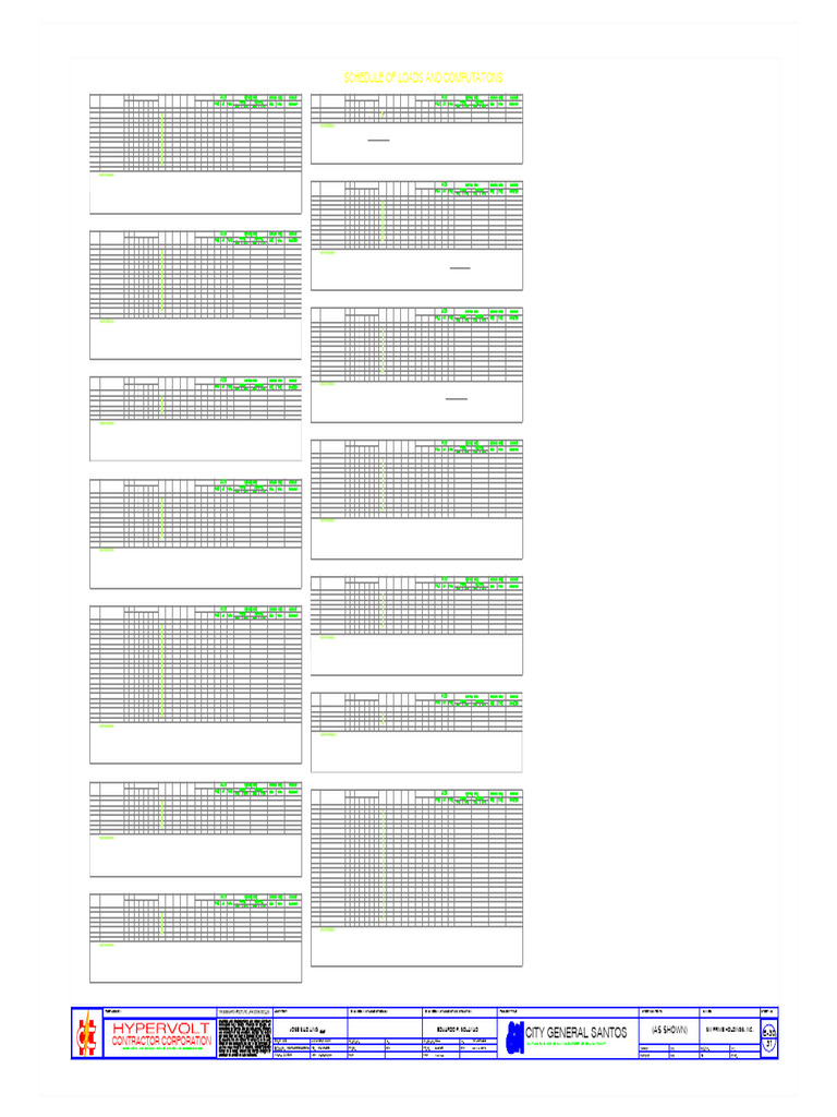 Electrical Load Schedule and Computations | PDF | Alternating Current ...