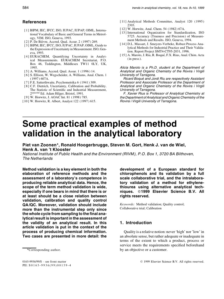 Practical Method Validation Examples | PDF | Principal Component ...