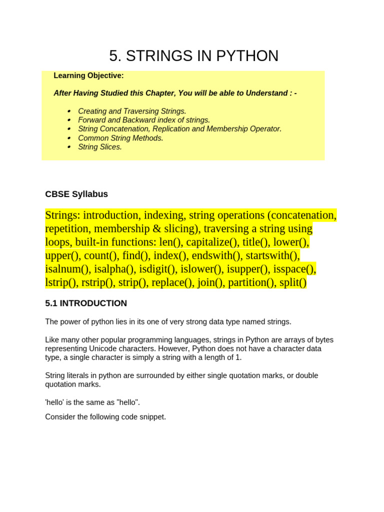 Python String Operations Guide | PDF | String (Computer Science ...