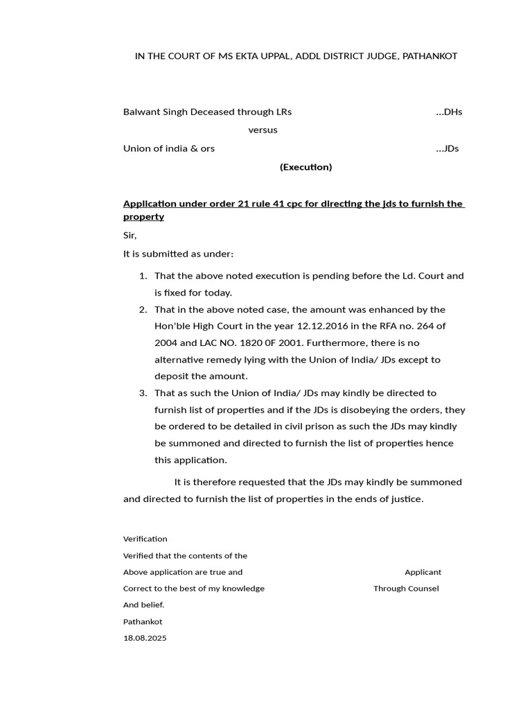 Application for Property Disclosure CPC | PDF | Justice | Crime & Violence
