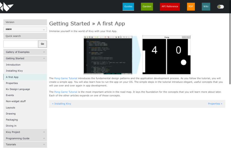 Kivy 2.3.1: Getting Started Guide | PDF