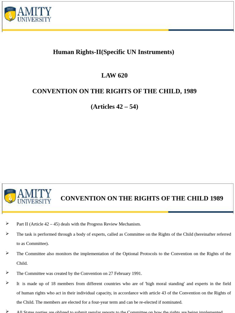UN Convention on the Rights of the Child | PDF | Convention On The ...