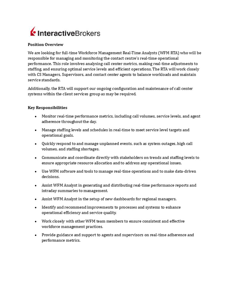 Workforce Management RTA Overview | PDF | Communication | Business