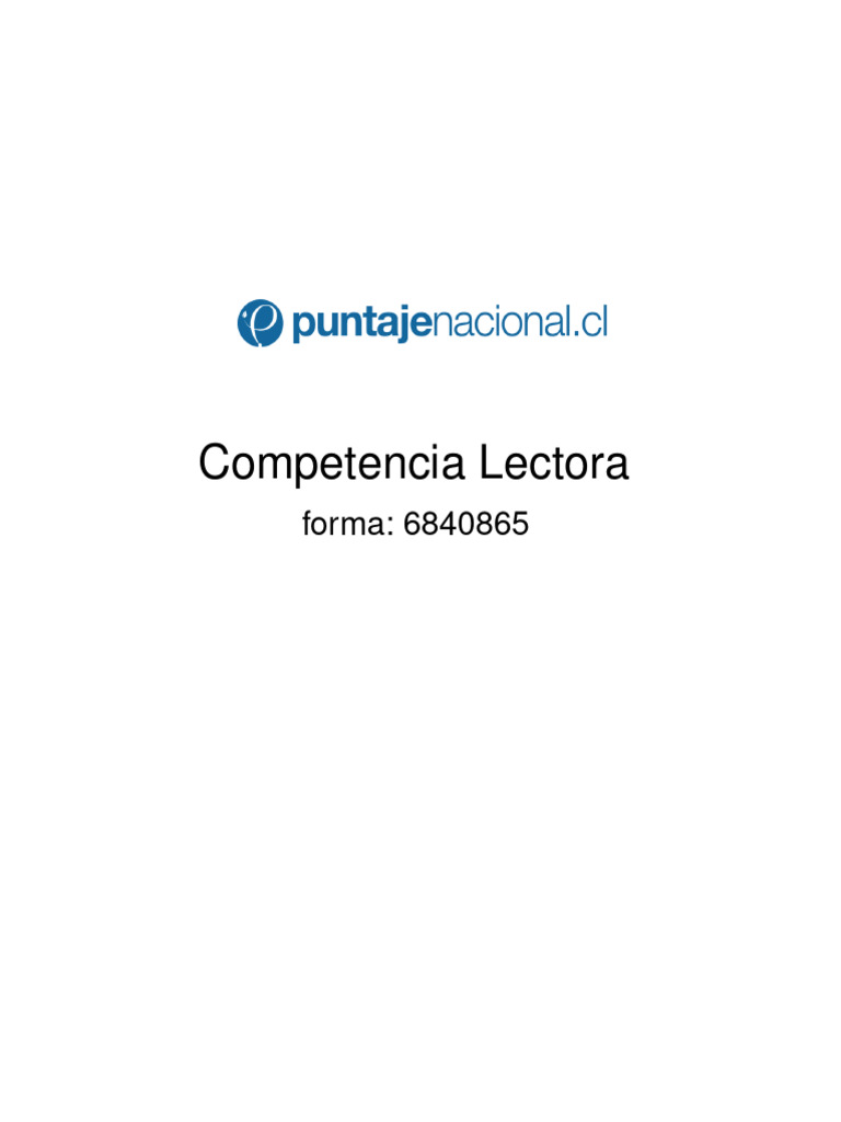 Instrucciones para Prueba de Competencia Lectora | PDF | Cianobacterias ...