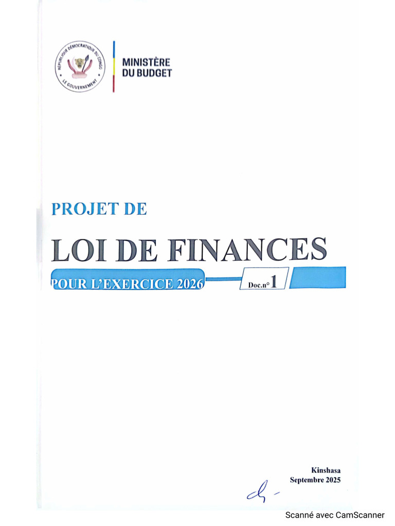 Projet de Loi de Finances Pour 2026 | PDF