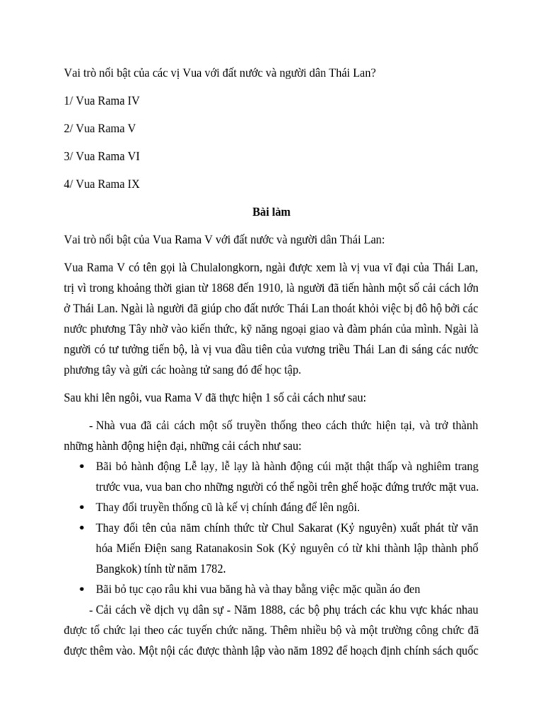 Bài Chương 2 - Vua Rama V - 2.07 | PDF
