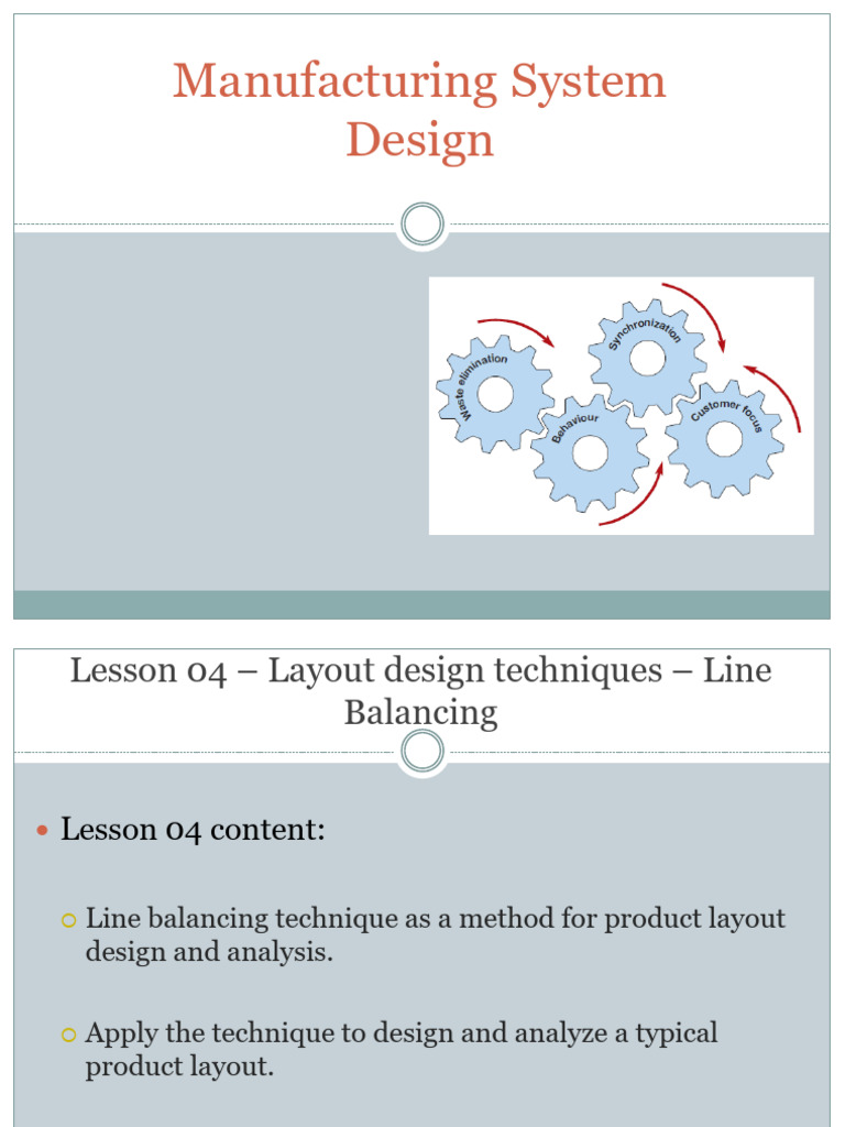 Line Balancing in Product Layout Design | PDF | Drill