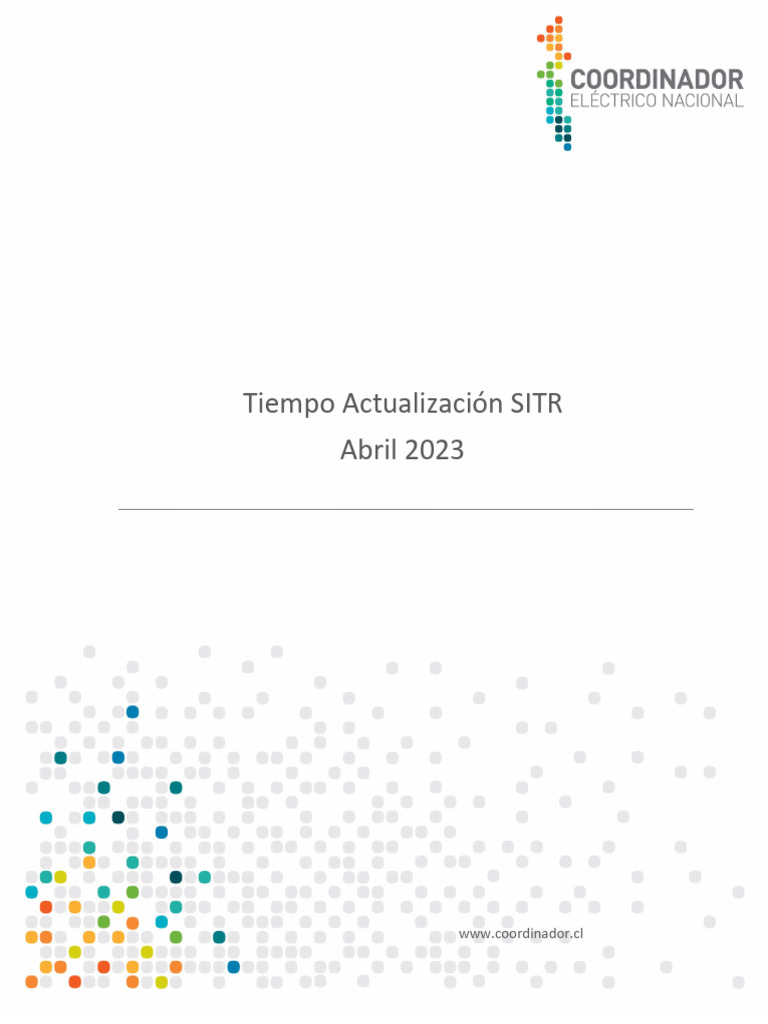 Tiempo de Actualización SITR Abril 2023 | PDF