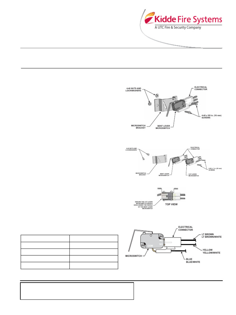Microswitch Kits for KRS-50 Control Box | PDF | Switch | Electric Power
